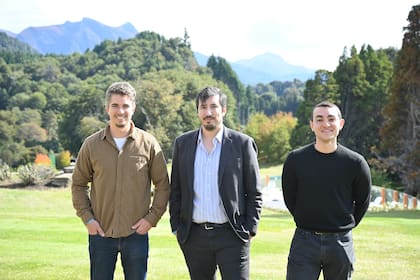 Matías Viel (Beeflow), Jairo Trad (Kilimo) y Tarek Ali Zaki (OncoPrecision)