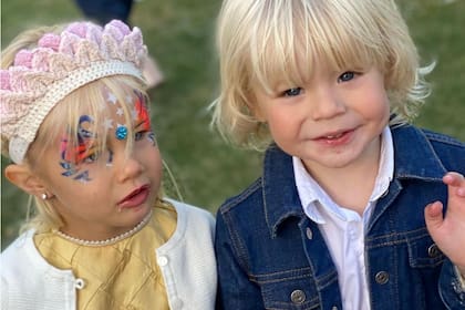 Matilda y Dionisio, hijo de Flavio Mendoza, se divirtieron en el festejo de cumpleaños
