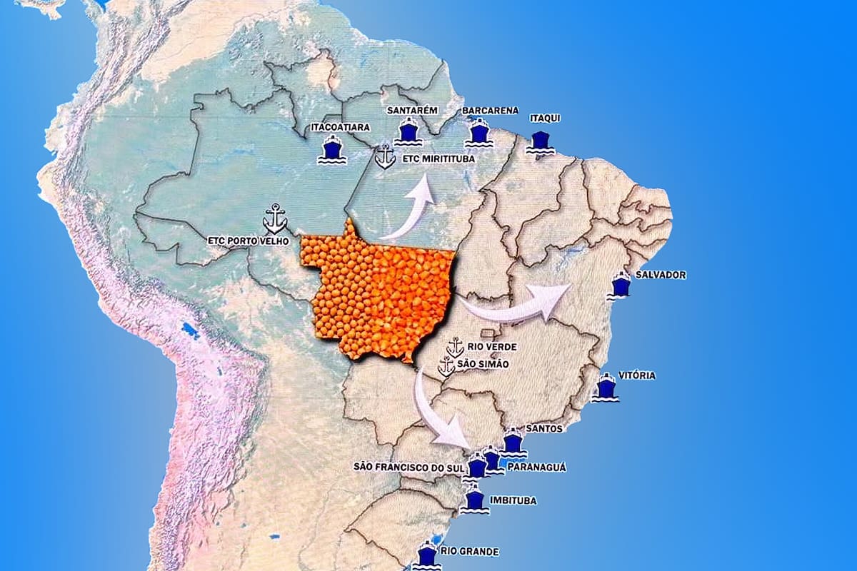 Mato Grosso está situado en el centro-oeste de Brasil, a casi 1800 kilómetros de los puertos del Atlántico