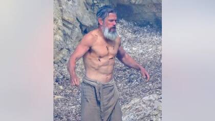 Matt Damon en el set de grabación de La Odisea