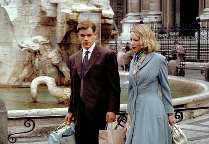 Matt Damon y Cate Blanchett en El talento de Mr. Ripley,
