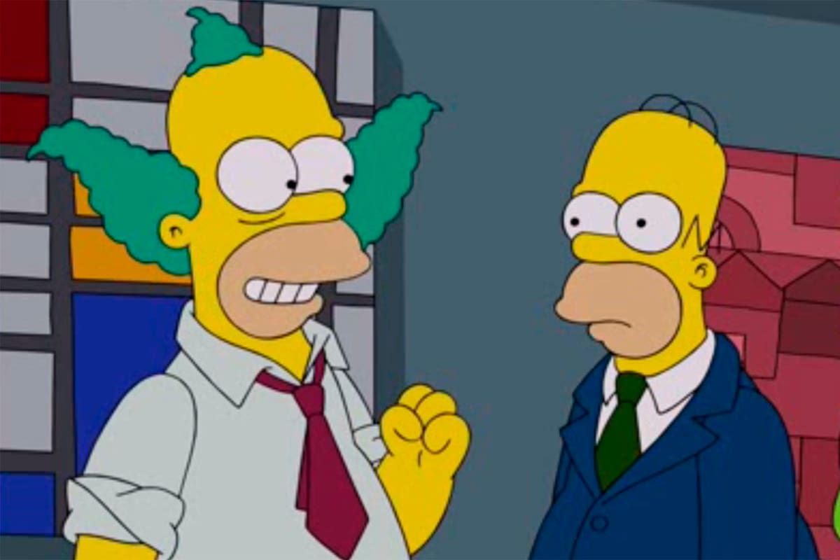 Matt Groenning explicó por qué Homero Simpson y Krusty el payaso son idénticos