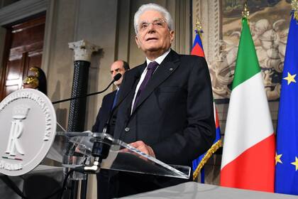 Mattarella dio un breve pero contundente discurso ayer tras el fracaso de otra ronda de negociaciones