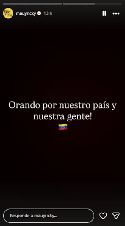 Mau y Ricky Montaner también pidieron oraciones para Venezuela (Foto: Instagram @mauyricky)