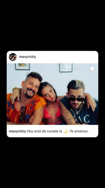 Mau y Ricky saludaron a Evaluna por su cumpleaños