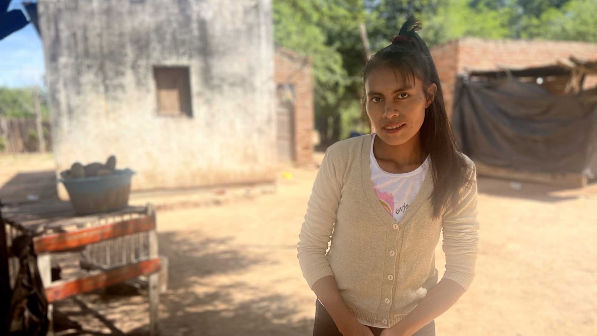 Mauricia Navarrete tiene 24 años y vive en la comunidad Nuevo Asentamiento Barrio Curtiembre, en Ingeniero Juárez, Formosa