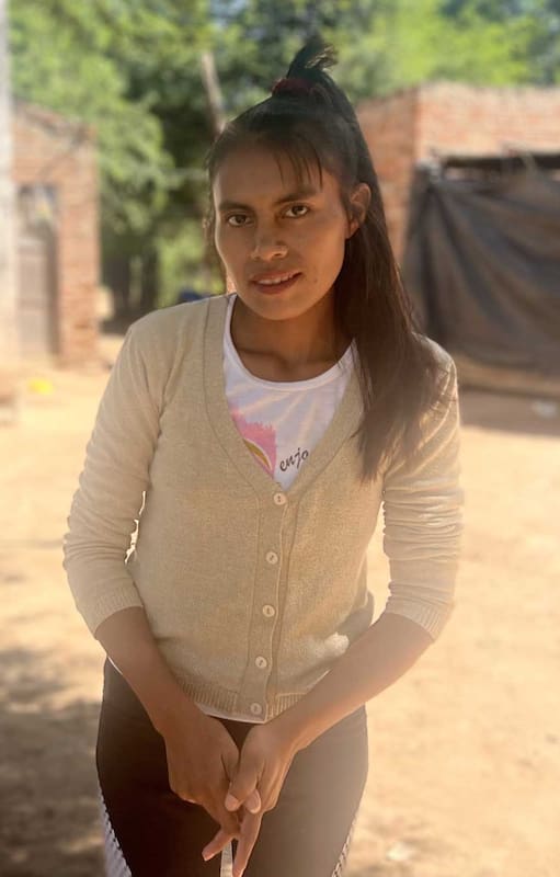 Mauricia Navarrete tiene 24 años y vive en la comunidad Nuevo Asentamiento Barrio Curtiembre, en Ingeniero Juárez, Formosa