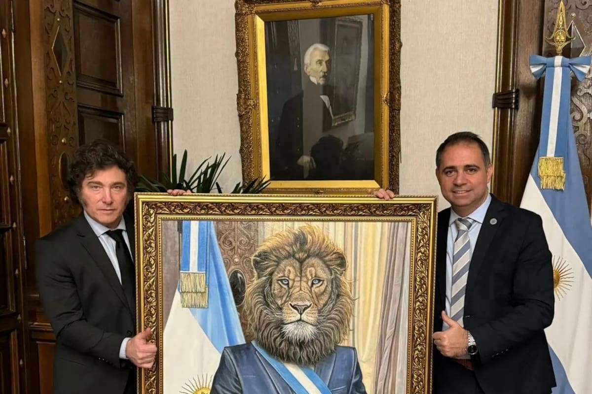 Mauricio Davico con el Presidente, Javier Milei, a finales de mayo