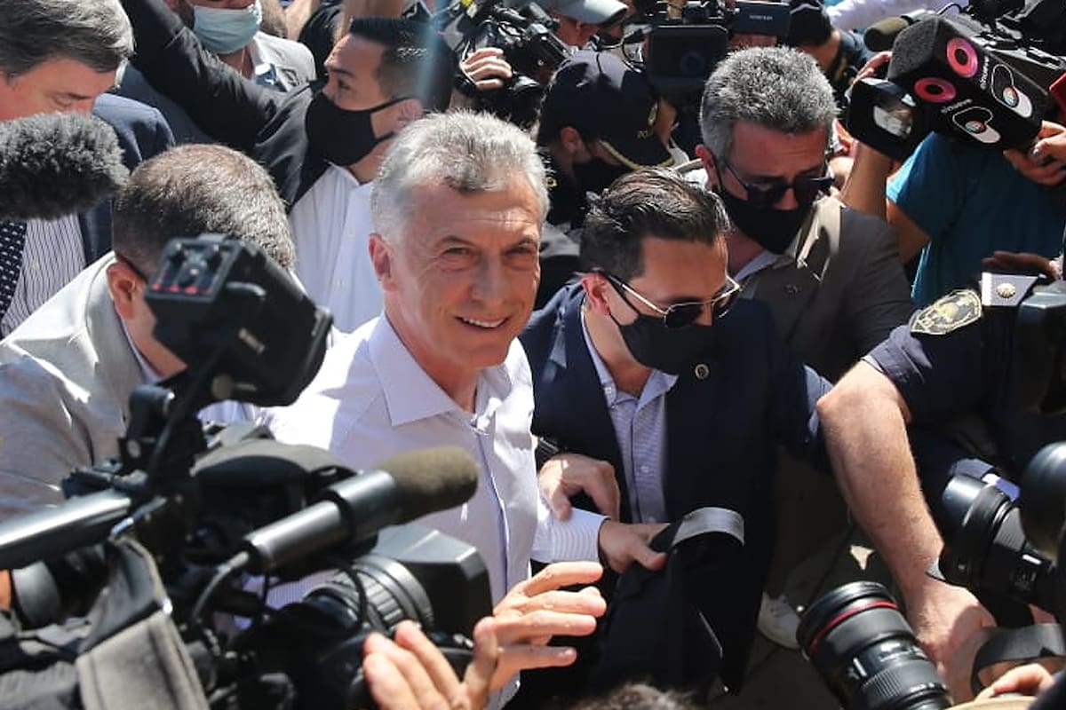 Mauricio Macri al llegar a Dolores para declarar por el espionaje ilegal