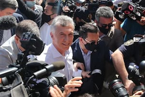Mauricio Macri al llegar a Dolores para declarar por el espionaje ilegal