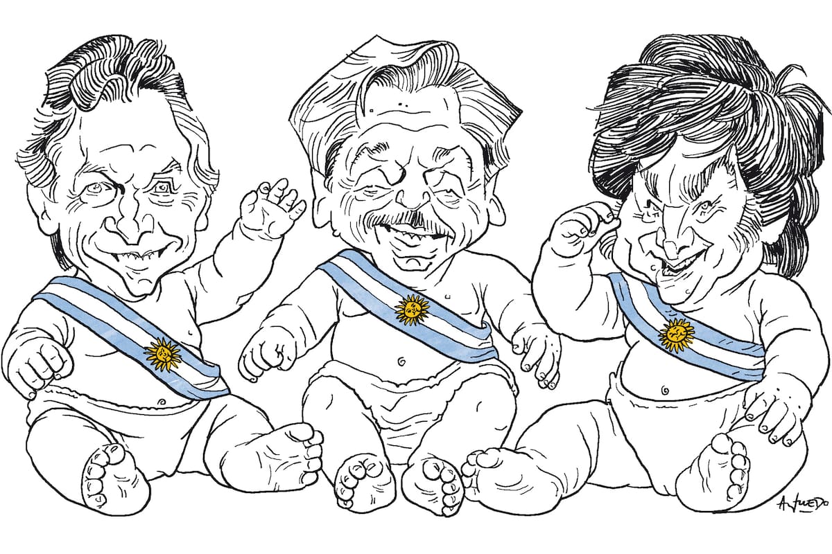 Mauricio Macri, Alberto Fernández y Javier Milei