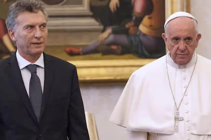 Mauricio Macri, con el Papa, en 2016