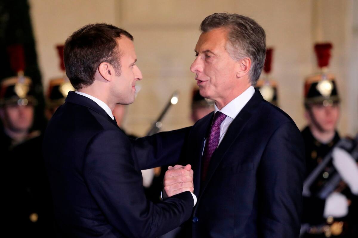 Mauricio Macri con Emmanuel Macron