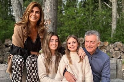 Mauricio Macri con su familia en el sur