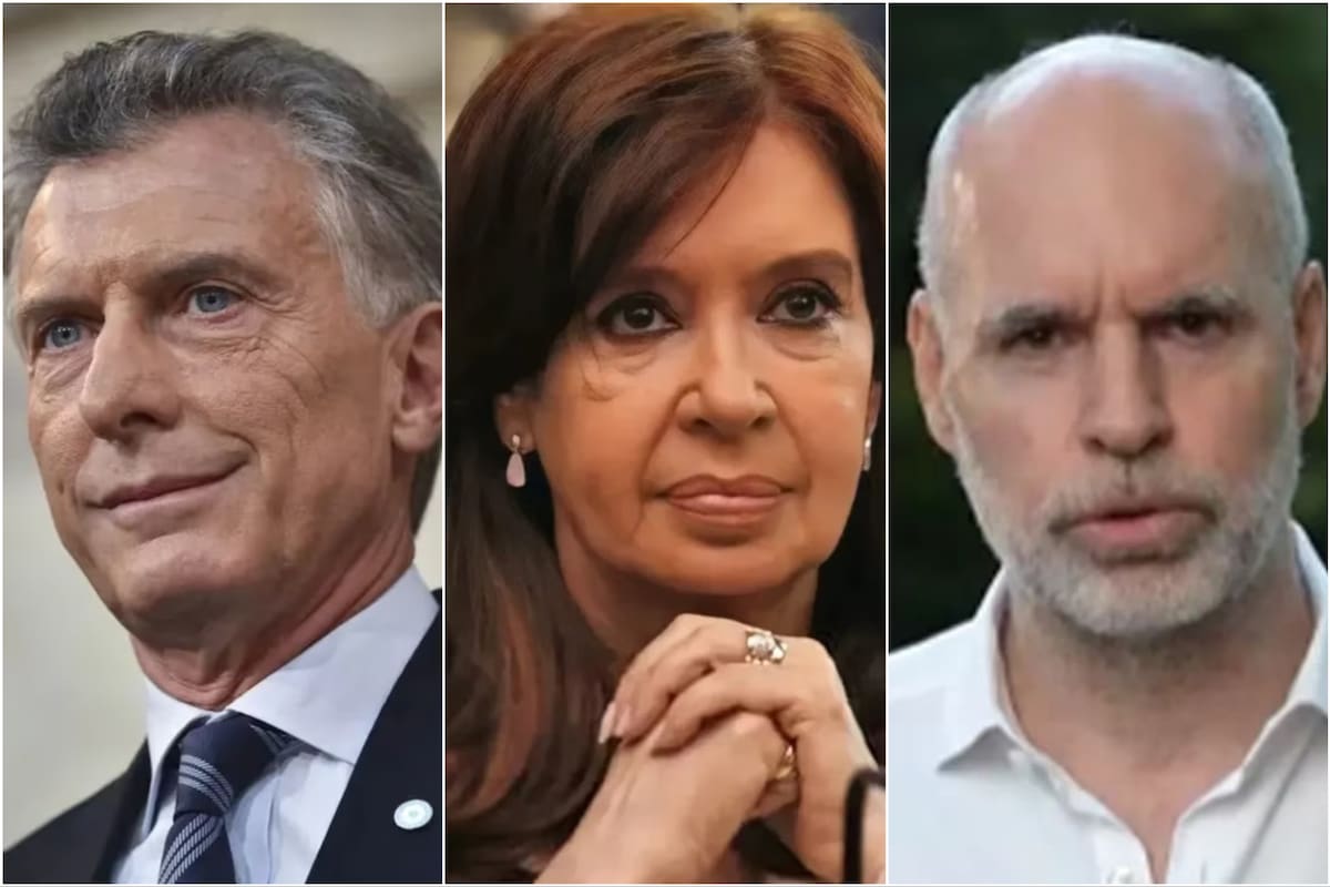 Mauricio Macri, Cristina Kirchner y Horacio Rodríguez Larreta (Foto: Archivo)