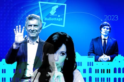 Mauricio Macri, Cristina Kirchner y Javier Milei