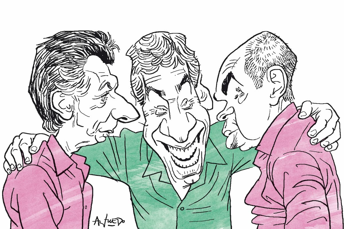 Mauricio Macri, Diego Santilli y Horacio Rodríguez Larreta