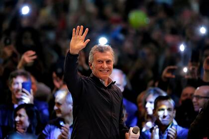 Mauricio Macri durante el acto de campaña en Córdoba