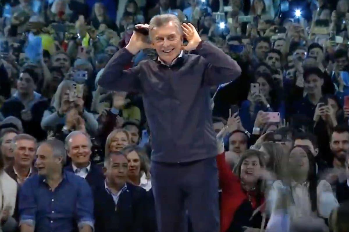 Mauricio Macri durante el acto de cierre en Córdoba