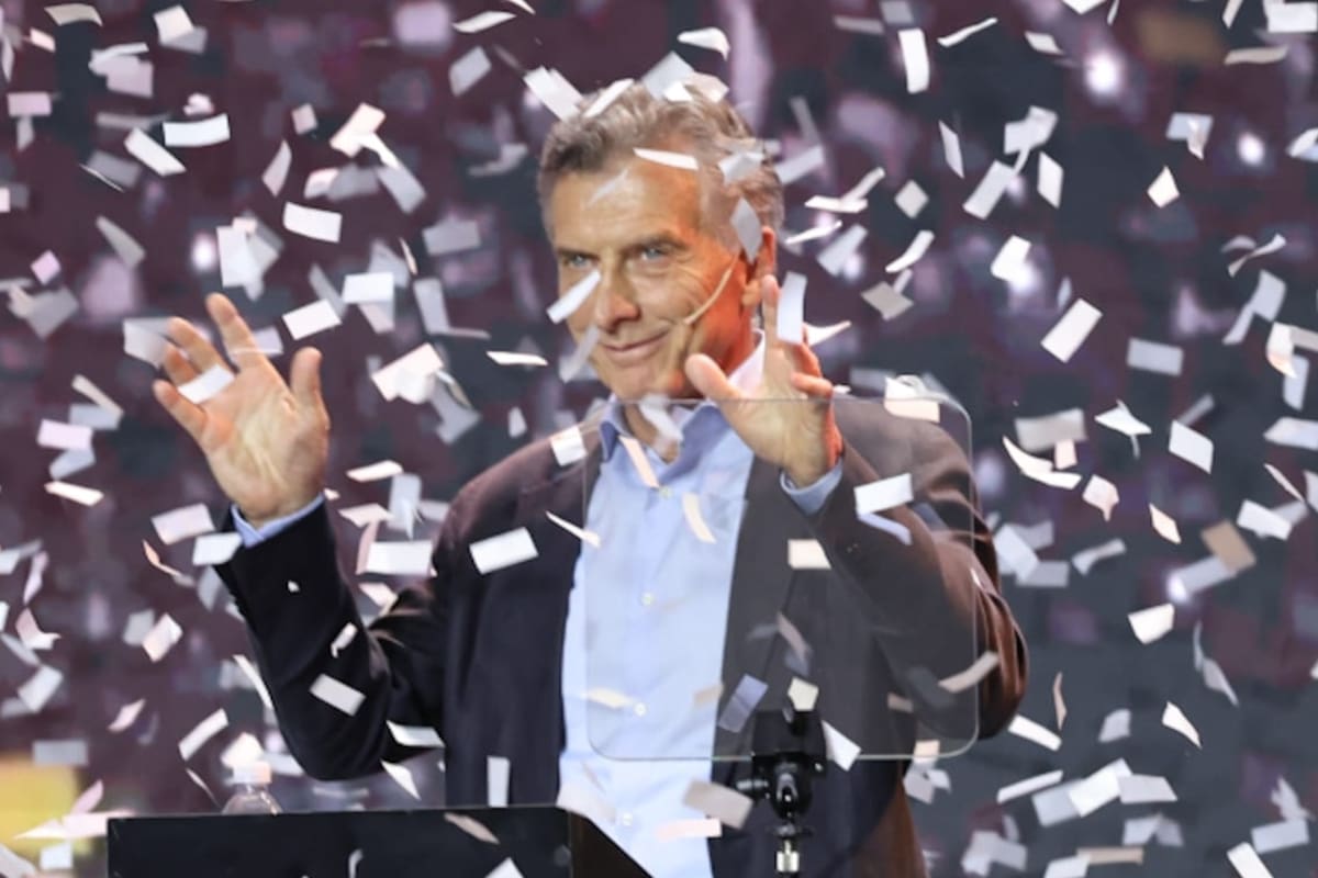 Mauricio Macri, durante la cumbre en Parque Norte