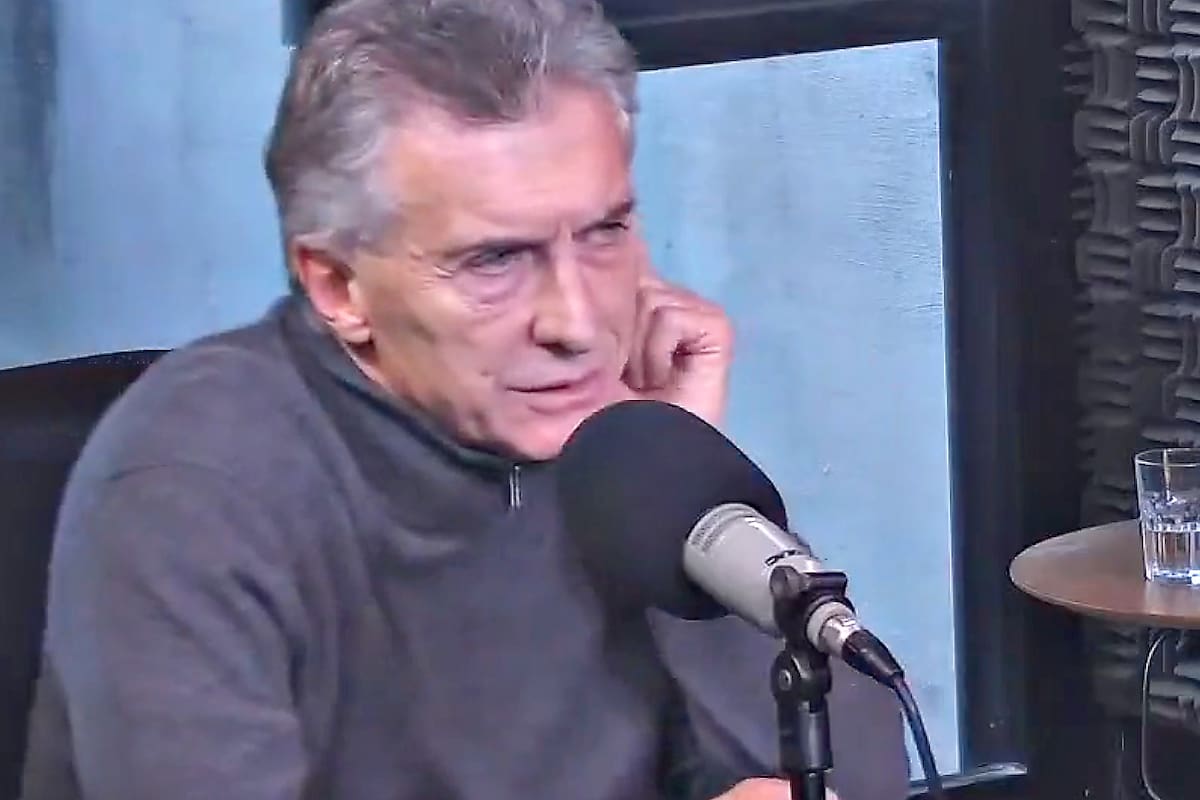 Mauricio Macri durante la entrevista radial