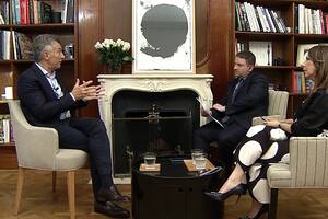 Mauricio Macri durante la entrevista en LN+