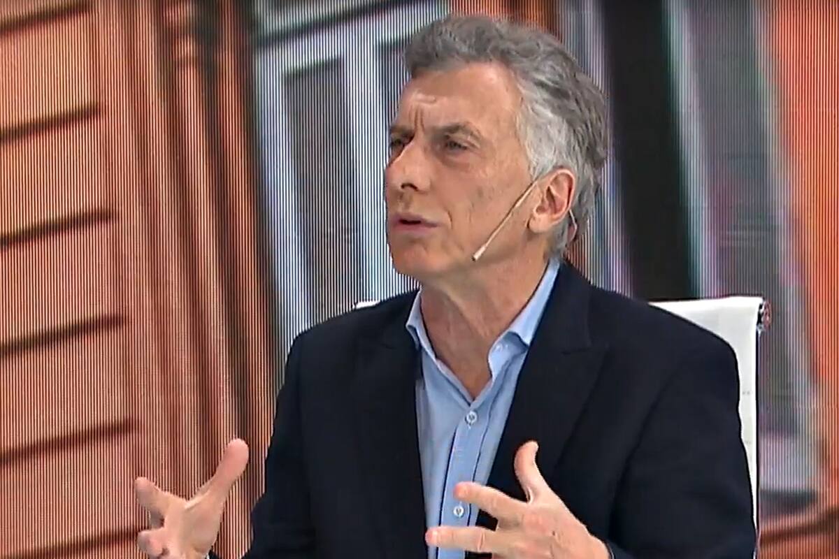 Mauricio Macri durante la entrevista en Canal 12 de Córdoba