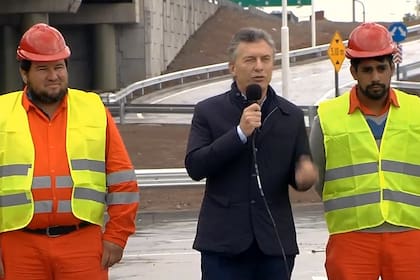 Mauricio Macri durante la inauguración de la autopista Urbana de Rosario