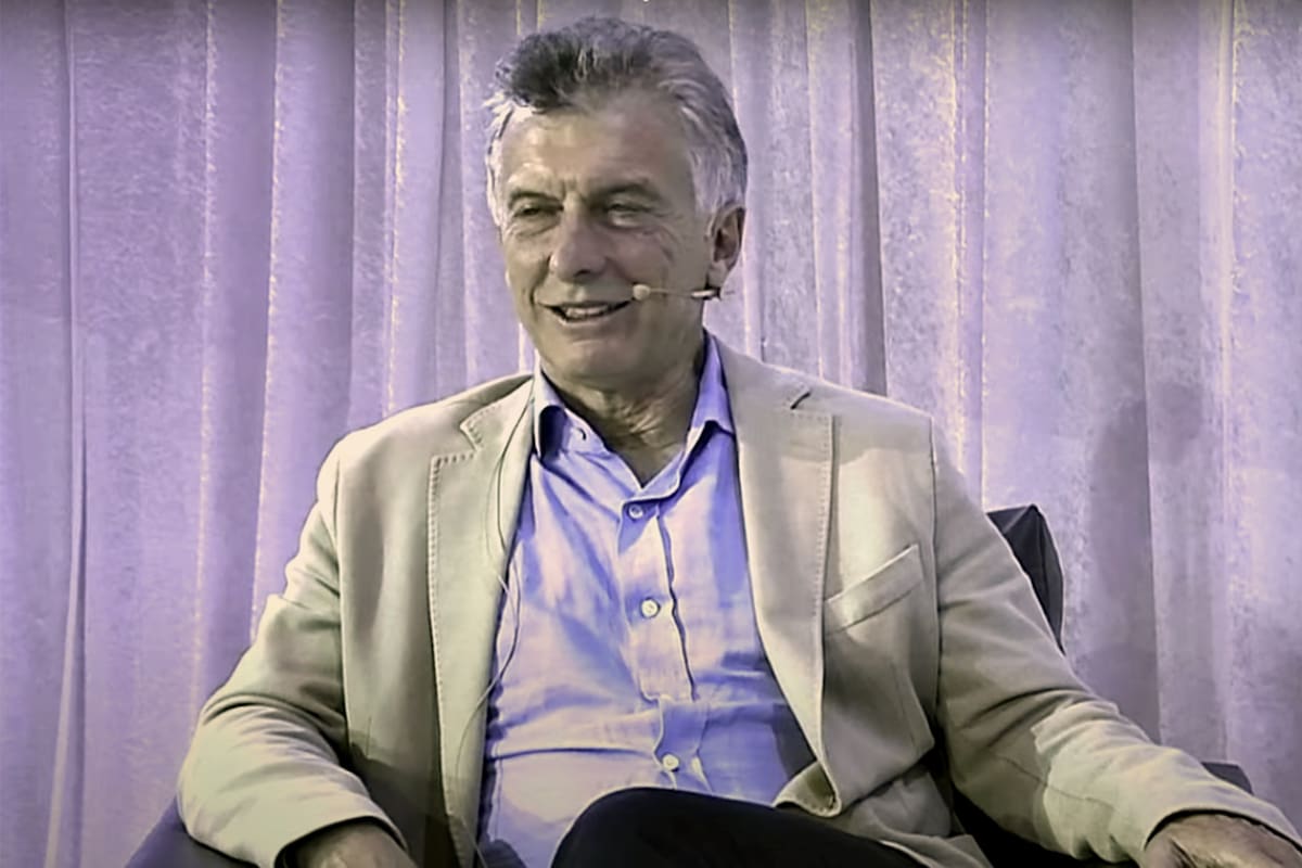 Mauricio Macri durante la presentación de su libro