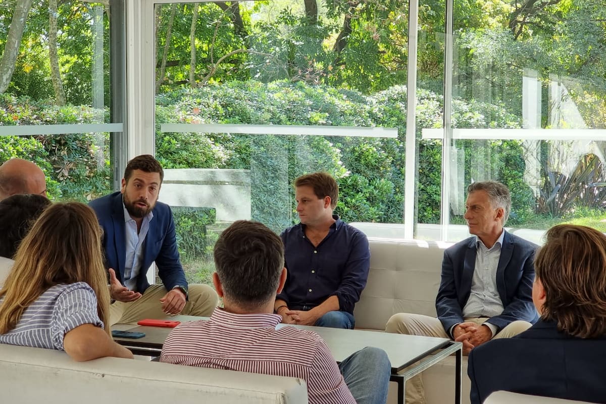 Mauricio Macri, durante la reunión con los referentes de La Territorial