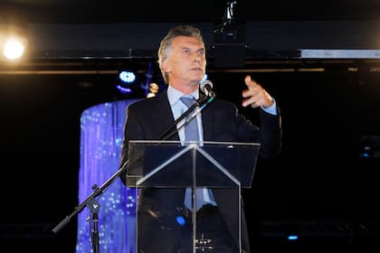Mauricio Macri durante su discurso en la cena anual del Cippec