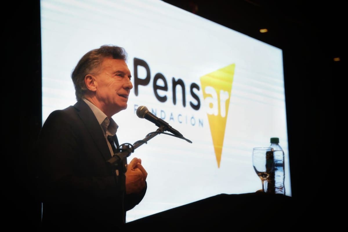 Mauricio Macri, durante un acto de la Fundación Pensar, vinculada a Pro