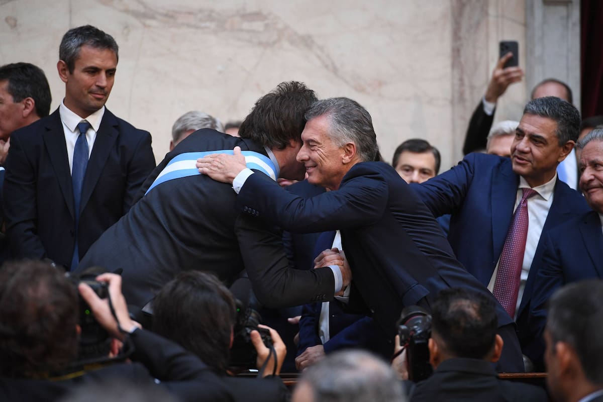 Mauricio Macri, el domingo en el acto de asunción de Javier Milei