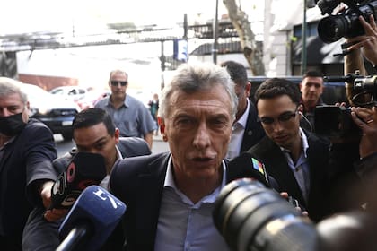 Mauricio Macri, el miércoles, al llegar a la reunión de la mesa de conducción de Juntos por el Cambio