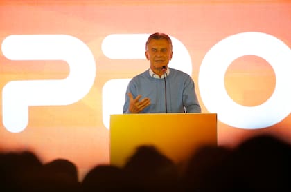 Mauricio Macri, el viernes, en un acto del Pro en Mar del Plata