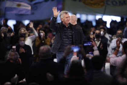 Mauricio Macri en el acto de cierre de campaña de Juntos por el Cambio
