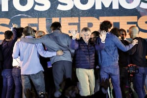 Mauricio Macri, en el búnker de JxC