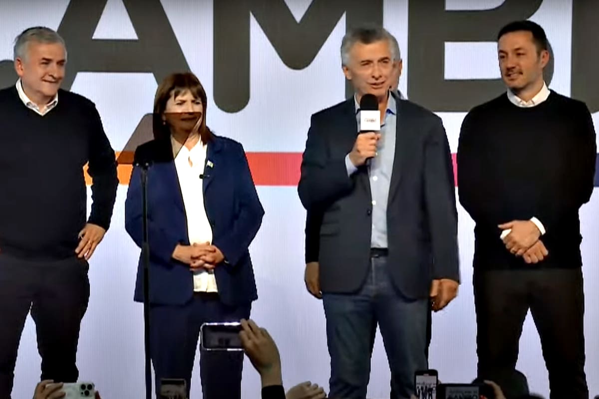 Mauricio Macri en el búnker de Juntos por el Cambio