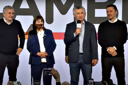 Mauricio Macri en el búnker de Juntos por el Cambio