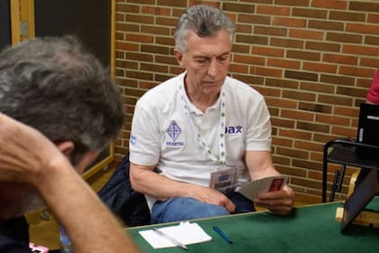 Mauricio Macri en el Campeonato Mundial de Bridge.
