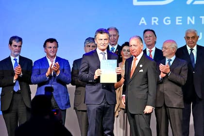 Mauricio Macri en el cierre del B20