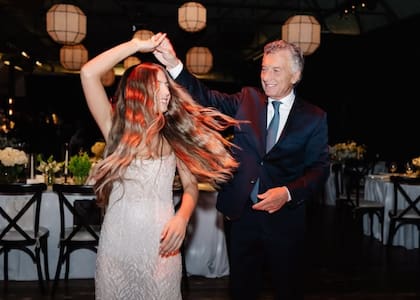 Mauricio Macri en el festejo de los 15 años de su hija Antonia