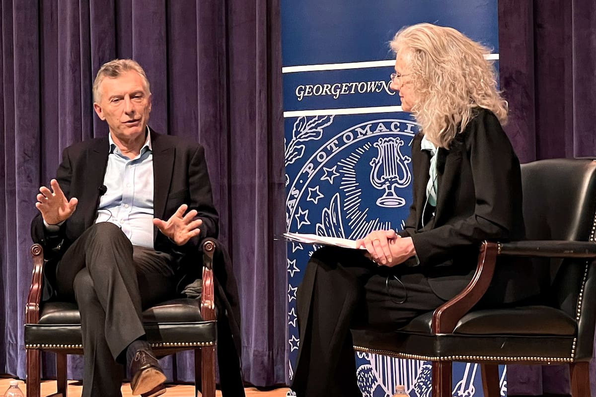 Mauricio Macri en el Georgetown Americas Institute