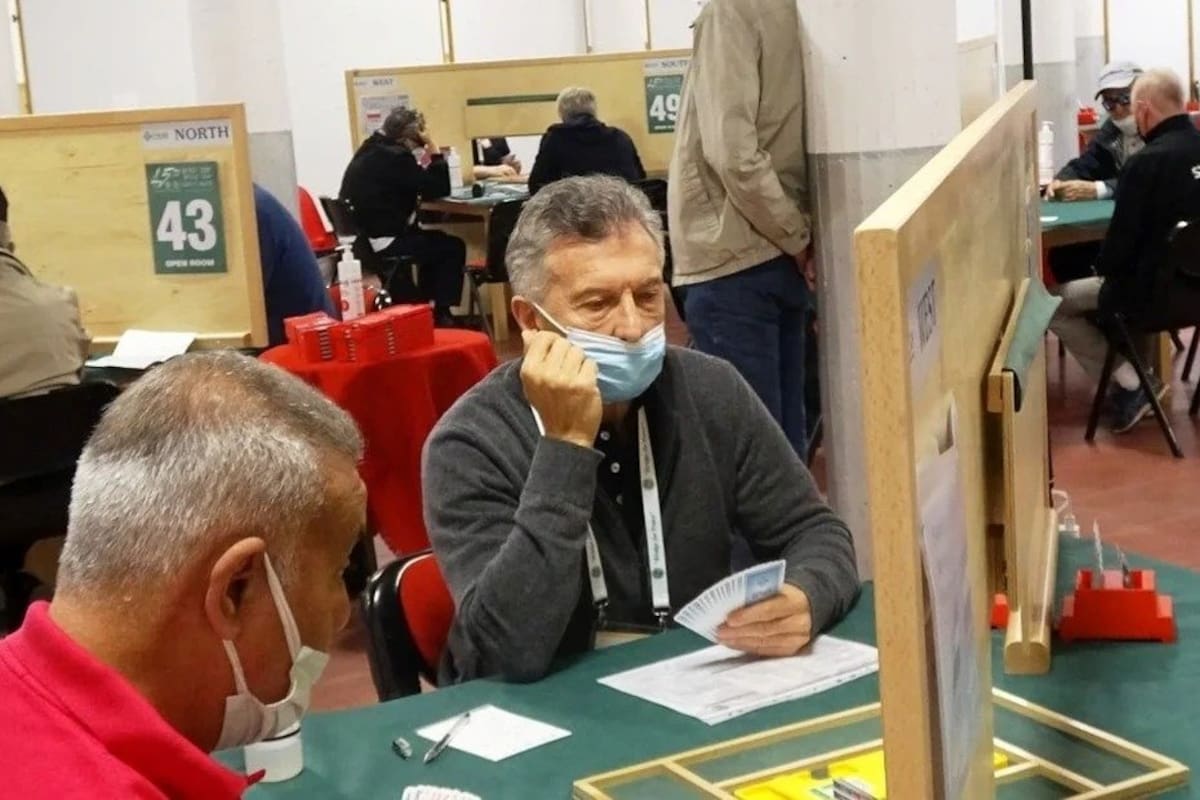 Mauricio Macri en el Mundial de Bridge