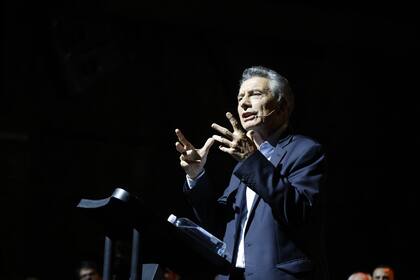 Mauricio Macri en la convención del Pro, en agosto; hoy se pronunció sobre la crisis en las universidades