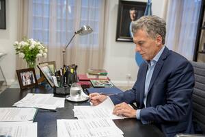 Mauricio Macri en su despacho de la quinta presidencial en 2018