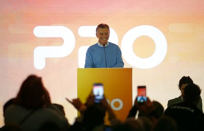 Mauricio Macri en un acto de Pro en Mar del Plata