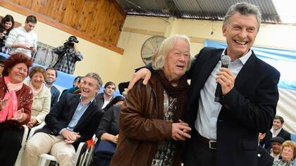 Mauricio Macri esta mañana en el centro Santa Rosa de Lima, en Pilar