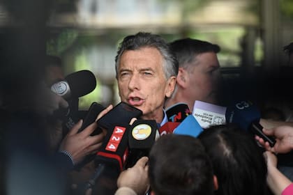 Mauricio Macri, este domingo luego de votar.