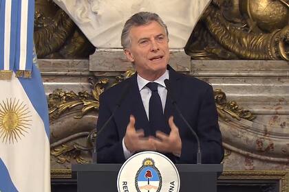 Mauricio Macri, habló en Casa Rosada